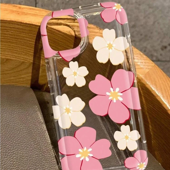 ⚠️Clearance iPhone 13/Pro/Pro Max Clear Floral Pink Phone Case - Picture 2 of 3